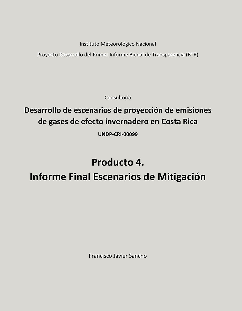 Producto 4. Informe final escenarios de mitigación